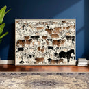 Farmhouse Animals Horse Longhorn Cow Wall Art Canvas Print - by MyGreatCanvas | Canvas Wall Art Prints | Photo Prints & Wall Decor