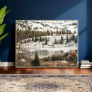 Snowy Mountain Landscape Wall Art Canvas Print, Alpine Pine by MyGreatCanvas | Canvas Wall Art Prints | Photo Prints & Wall Decor