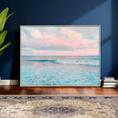 Ocean Wave Wall Art Canvas Print, Pastel Surf Seascape