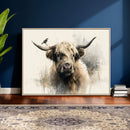 Abstract Highland Cow Wall Art Canvas Print, Rustic Farm by MyGreatCanvas | Canvas Wall Art Prints | Photo Prints & Wall Decor