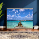 Caribbean Ocean Pier Seascape Wall Art Canvas Print, by MyGreatCanvas | Canvas Wall Art Prints | Photo Prints & Wall Decor