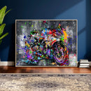 Graffiti Motorcycle Wall Art Canvas Print, Urban Street Art by MyGreatCanvas | Canvas Wall Art Prints | Photo Prints & Wall Decor