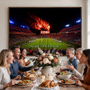 Auburn Stadium Wall Art Canvas Print, College Football Night