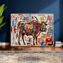 Texas Bull Wall Art Canvas Print, Abstract Graffiti Bull by MyGreatCanvas | Canvas Wall Art Prints | Photo Prints & Wall Decor