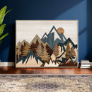 Wood Style Mountain Wall Art Canvas Print, Layered Wood by MyGreatCanvas | Canvas Wall Art Prints | Photo Prints & Wall Decor