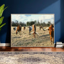 Texas Longhorn Wall Art Canvas Print, Western Ranch Cattle by MyGreatCanvas | Canvas Wall Art Prints | Photo Prints & Wall Decor