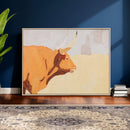 Minimal Longhorn Bull Wall Art Canvas Print, Neutral Western by MyGreatCanvas | Canvas Wall Art Prints | Photo Prints & Wall Decor