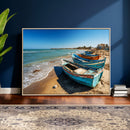 Coastal Fishing Boats Wall Art Canvas Print, Sunset Beach by MyGreatCanvas | Canvas Wall Art Prints | Photo Prints & Wall Decor