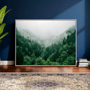 Misty Pine Forest Wall Art Canvas Print, Foggy Evergreen by MyGreatCanvas | Canvas Wall Art Prints | Photo Prints & Wall Decor
