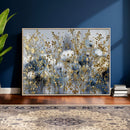 Abstract Floral Wall Art Canvas Print – Gold and Blue by MyGreatCanvas | Canvas Wall Art Prints | Photo Prints & Wall Decor