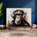 Dj Monkey Wall Art Canvas Print – Colorful Pop Art Banksy by MyGreatCanvas | Canvas Wall Art Prints | Photo Prints & Wall Decor