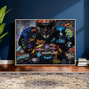 Graffiti American Football Player Street Art Wall Art Canvas by MyGreatCanvas | Canvas Wall Art Prints | Photo Prints & Wall Decor