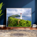 Cliffside Lighthouse Wall Art Canvas Print – Coastal by MyGreatCanvas | Canvas Wall Art Prints | Photo Prints & Wall Decor
