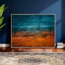 Teal Orange Abstract Wall Art Canvas Print Modern Large by MyGreatCanvas | Canvas Wall Art Prints | Photo Prints & Wall Decor