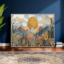 Boho Mountain Landscape Large Wall Art, Horizontal Gold by MyGreatCanvas | Canvas Wall Art Prints | Photo Prints & Wall Decor