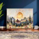 Boho Mountain Landscape Large Wall Art, Horizontal Gold by MyGreatCanvas | Canvas Wall Art Prints | Photo Prints & Wall Decor