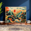 Yayoi Kusama Boho Mountain Landscape Large Wall Art, by MyGreatCanvas | Canvas Wall Art Prints | Photo Prints & Wall Decor