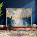 Blue Gold Abstract Large Framed Canvas Wall Art, Modern by MyGreatCanvas | Canvas Wall Art Prints | Photo Prints & Wall Decor