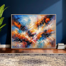 Lyrical Abstraction Wall Art Canvas Print, Orange Blue by MyGreatCanvas | Canvas Wall Art Prints | Photo Prints & Wall Decor