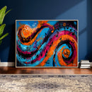 Geometric Abstract Wall Art Canvas Print, Orange Blue by MyGreatCanvas | Canvas Wall Art Prints | Photo Prints & Wall Decor
