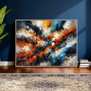 Geometric Abstract Wall Art Canvas Print, Orange Blue by MyGreatCanvas | Canvas Wall Art Prints | Photo Prints & Wall Decor