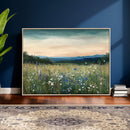 Wildflower Meadow Oil Painting Canvas — Daisy Lavender