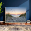 Sandy Dune Path Sunset Canvas Wall Art — Seagulls Beach by MyGreatCanvas | Canvas Wall Art Prints | Photo Prints & Wall Decor