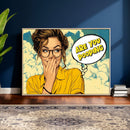 Pop Art Print Bathroom Sign Wall Art Canvas Print — Funny by MyGreatCanvas | Canvas Wall Art Prints | Photo Prints & Wall Decor