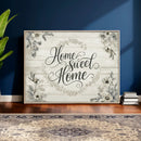 Home Sweet Home Wall Art Canvas Print, Floral Farmhouse by MyGreatCanvas | Canvas Wall Art Prints | Photo Prints & Wall Decor