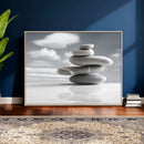 Zen Stone Wall Art Canvas Print, Balanced Rock Stack Framed by MyGreatCanvas | Canvas Wall Art Prints | Photo Prints & Wall Decor