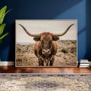 Texas Longhorn Bull Wall Art Canvas Print, Western Farmhouse by MyGreatCanvas | Canvas Wall Art Prints | Photo Prints & Wall Decor