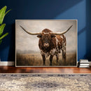Texas Longhorn Canvas Wall Art Western Bull Desert Moody by MyGreatCanvas | Canvas Wall Art Prints | Photo Prints & Wall Decor