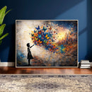 Banksy Girl Wall Art Canvas Print for Living Room Decor by MyGreatCanvas | Canvas Wall Art Prints | Photo Prints & Wall Decor