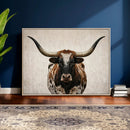 Texas Longhorn Canvas Wall Art Western Bull Desert Moody by MyGreatCanvas | Canvas Wall Art Prints | Photo Prints & Wall Decor