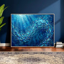 School of Fish Canvas Print | Blue Ocean Underwater Wall Art by MyGreatCanvas | Canvas Wall Art Prints | Photo Prints & Wall Decor