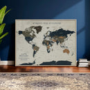 Custom Push Pin World Map Wall Art Canvas Print – by MyGreatCanvas | Canvas Wall Art Prints | Photo Prints & Wall Decor