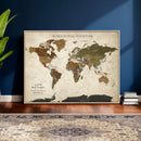 Custom Push Pin World Map Wall Art Canvas Print – by MyGreatCanvas | Canvas Wall Art Prints | Photo Prints & Wall Decor