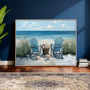 Beach Canvas Wall Art Coastal Adirondack Chairs Ocean by MyGreatCanvas | Canvas Wall Art Prints | Photo Prints & Wall Decor