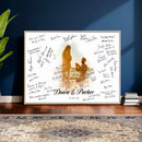 Wedding Guest Book Alternative Wall Art Canvas Print, Personalized Wedding Signature Poster, Custom Couple Photo Guestbook Canvas, Bridal Shower Reception Decor by MyGreatCanvas | Canvas Wall Art Prints | Photo Prints & Wall Decor