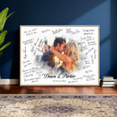 Wedding Guest Book Alternative Wall Art Canvas Print, Personalized Wedding Signature Poster, Custom Couple Photo Guestbook Canvas, Bridal Shower Reception Decor by MyGreatCanvas | Canvas Wall Art Prints | Photo Prints & Wall Decor