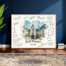 Wedding Guest Book Alternative Wall Art Canvas Print, Personalized Wedding Signature Poster, Custom Couple Photo Guestbook Canvas by MyGreatCanvas | Canvas Wall Art Prints | Photo Prints & Wall Decor