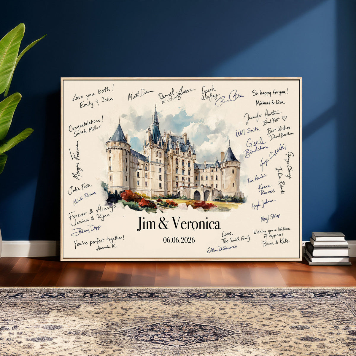 Wedding Guest Book Alternative Wall Art Canvas Print, Personalized, photo 11 of 25