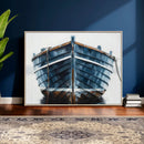 Blue Wooden Rowboat Canvas Wall Art, Coastal Nautical Boat Painting Print for Lake Beach House Decor, Minimalist Maritime Decor Artwork by MyGreatCanvas | Canvas Wall Art Prints | Photo Prints & Wall Decor
