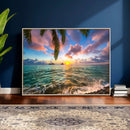 Hawaii Beach Sunset Canvas Wall Art Print, Tropical Ocean Landscape Artwork, Palm Tree Coastal Decor for Living Room Bedroom by MyGreatCanvas | Canvas Wall Art Prints | Photo Prints & Wall Decor