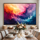 Colorful Abstract Canvas Wall Art Print, Vibrant Popup Color Art Print