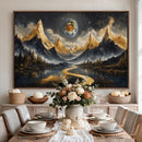 Abstract Mountain Wall Art Canvas Print Modern Landscape Painting Print