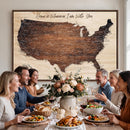 Personalized USA Push Pin Travel Map Canvas for Adventure Wall Decor