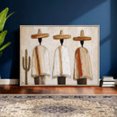 Mexican Wall Art Canvas Print, Southwestern Sombrero Poncho Painting, Neutral Earthy Boho Decor, Fiesta Living Room Art, Impasto Style Print by MyGreatCanvas | Canvas Wall Art Prints | Photo Prints & Wall Decor