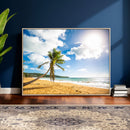 Tropical Beach Canvas Wall Art, Palm Tree Ocean Photo Print, Coastal Living Room Decor, Turquoise Sea Beach House Art, Summer Wall Art by MyGreatCanvas | Canvas Wall Art Prints | Photo Prints & Wall Decor