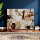 Blue Teal Abstract Canvas Wall Art, Modern Textured Painting Print, Navy Orange White Contemporary Art, Neutral Living Room Decor, Office Art by MyGreatCanvas | Canvas Wall Art Prints | Photo Prints & Wall Decor